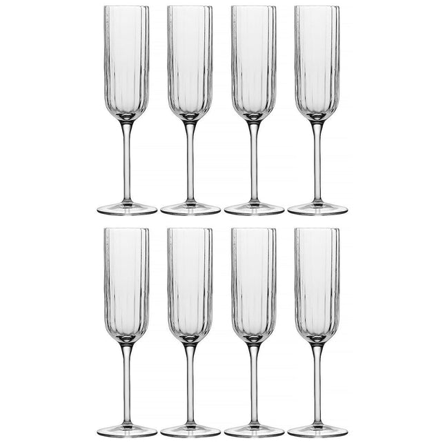 Luigi Bormioli Bach Flute Glasses, 210ml, 8 Pack – view 2