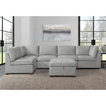 Thomasville Rockford Grey Modular Sofa with Power Footrest – view 3