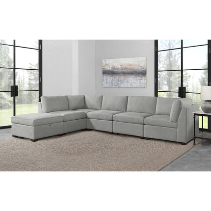 Thomasville Rockford Grey Modular Sofa with Power Footrest – view 6