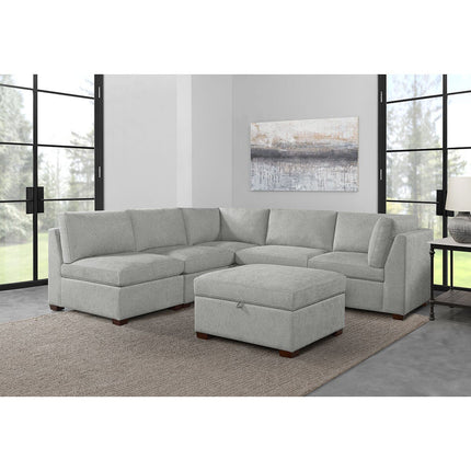 Thomasville Rockford Grey Modular Sofa with Power Footrest – view 7