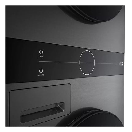 LG WT1210BBTN1, 12kg/10kg, 1400rpm, Washer Tower Rated in A/A+++ in Black Steel