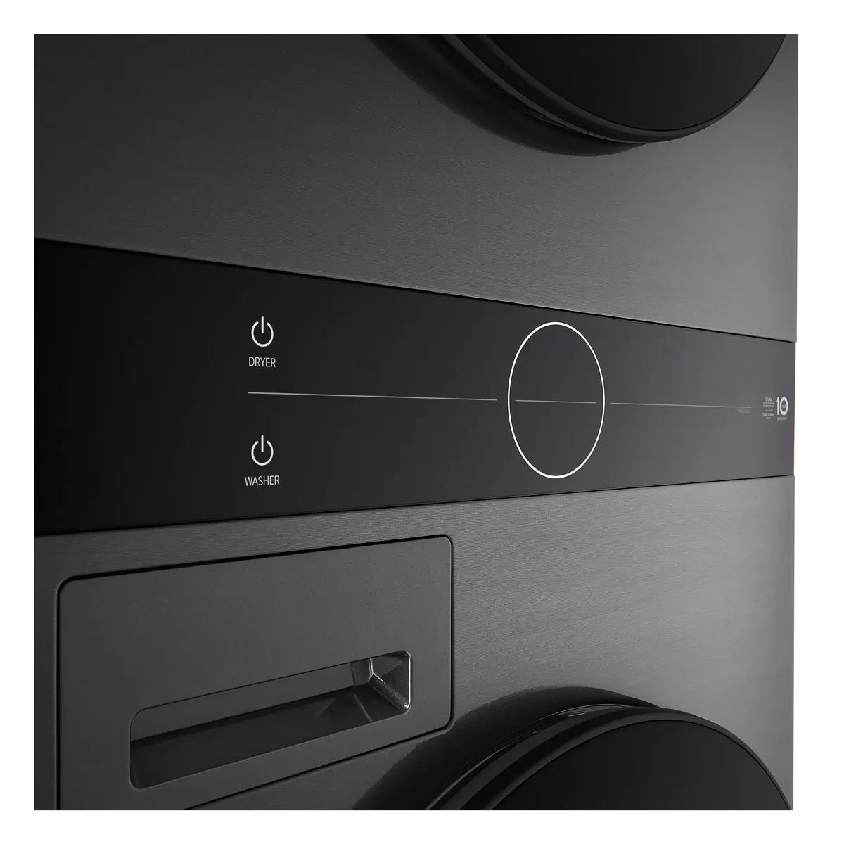 LG WT1210BBTN1, 12kg/10kg, 1400rpm, Washer Tower Rated in A/A+++ in Black Steel