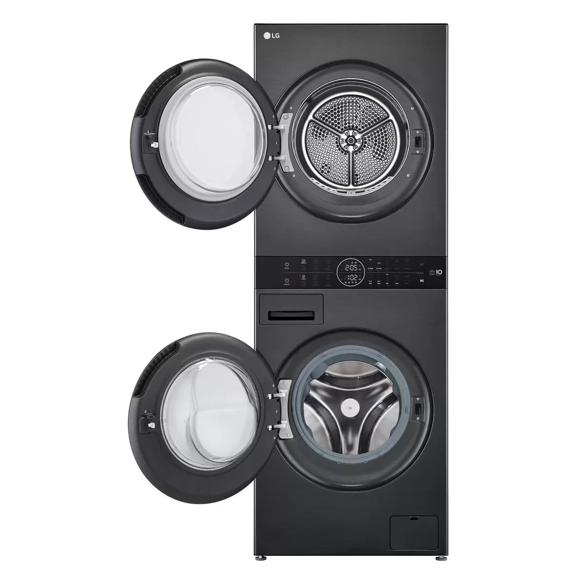 LG WT1210BBTN1, 12kg/10kg, 1400rpm, Washer Tower Rated in A/A+++ in Black Steel