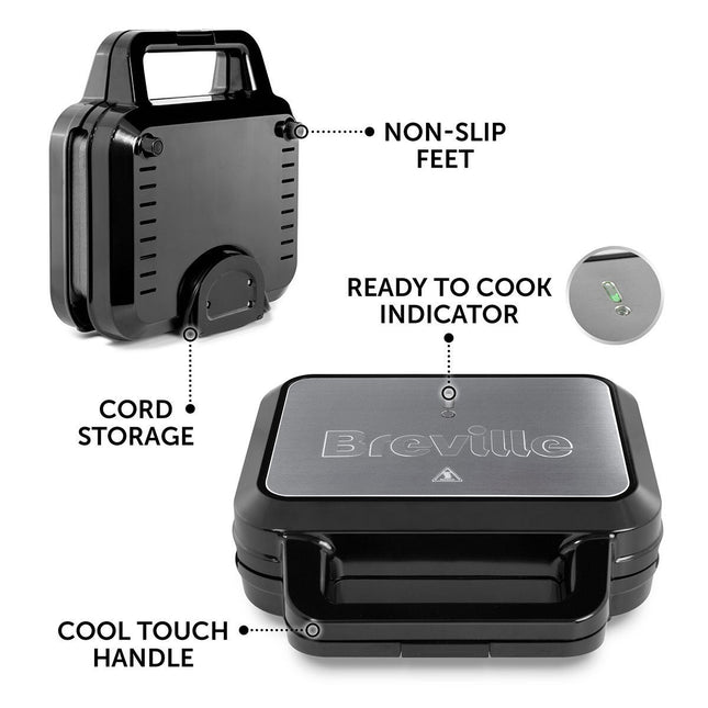 Breville 3 in 1 Sandwich, Waffle and Panini Maker, VST098 – view 2