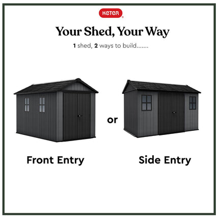 Keter Newton Plus 11ft 5" x 7ft 6" (3.5 x 2.3m) Storage Shed in 2 Configurations – view 4