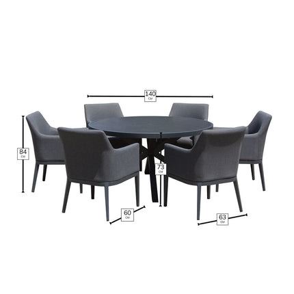 Bramblecrest St Lucia 7 Piece Upholstered Dining Set – view 2