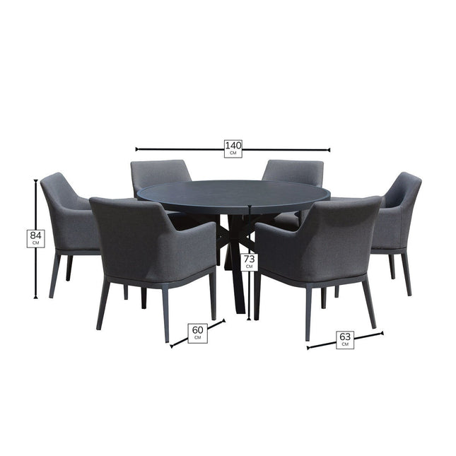 Bramblecrest St Lucia 7 Piece Upholstered Dining Set – view 2