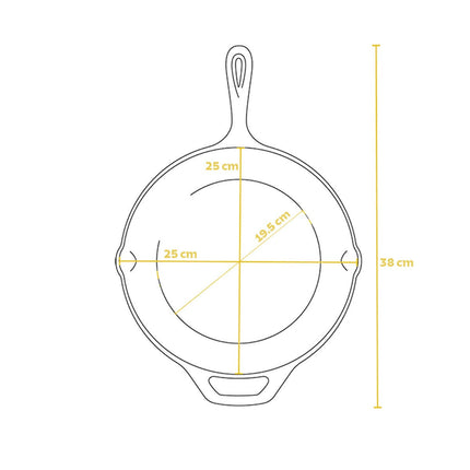 Tramontina Cast Iron Griddle Pan, 26cm – view 5
