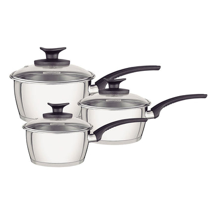 Tramontina Stainless Steel Saucepan Set, 3 Piece – view 2
