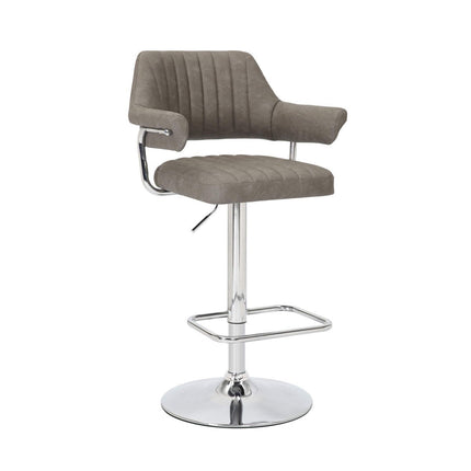 Cortez Dark Grey Faux Leather Gas Lift Bar Stool, 2 Pack – view 6