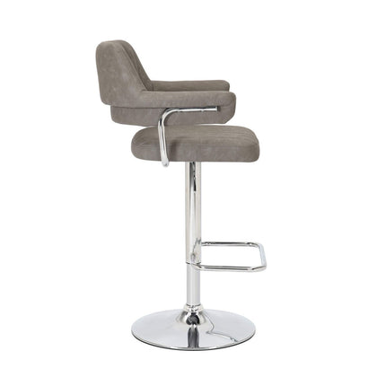 Cortez Dark Grey Faux Leather Gas Lift Bar Stool, 2 Pack – view 7