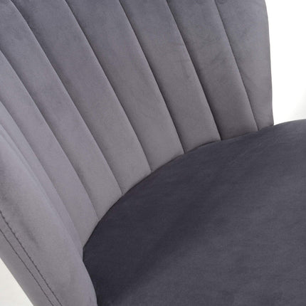 Sigma Grey Brushed Velvet Gas Lift Bar Stool – view 3