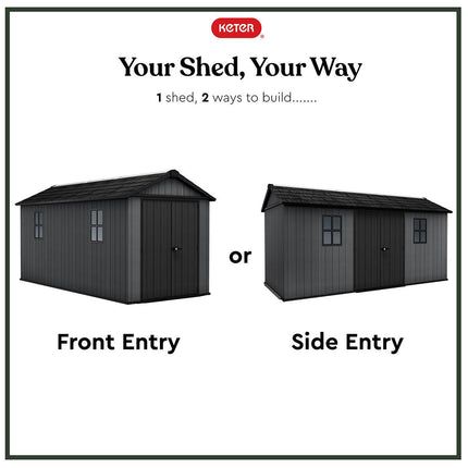 Keter Newton Plus 15ft 6" x 7ft 5" (4.7 x 2.3m) Storage Shed in 2 Configurations – view 4