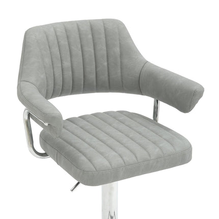 Cortez Light Grey Faux Leather Bar Stool, 2 Pack – view 3