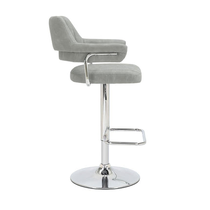 Cortez Light Grey Faux Leather Bar Stool, 2 Pack – view 7