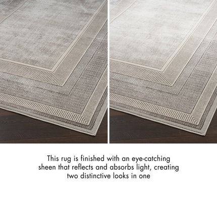 Glitz Silver Border Rug in 3 Sizes – view 4