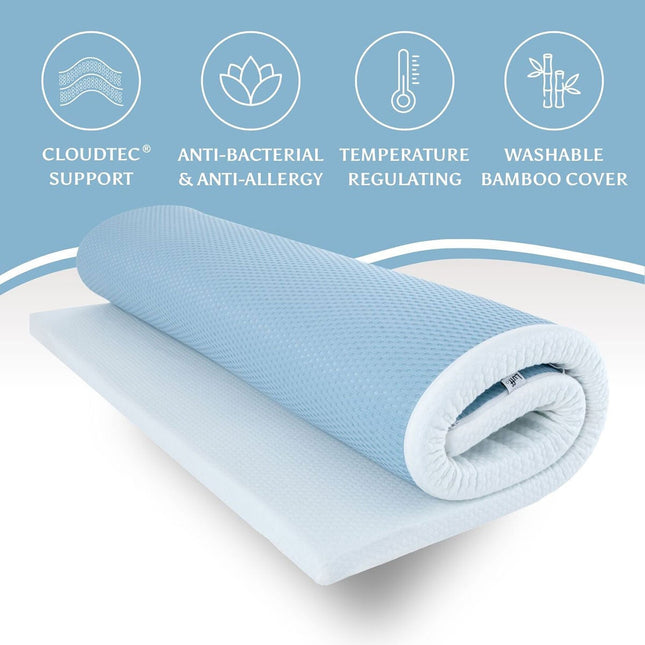 Luff Prestige Bamboo Memory Foam Mattress Topper in 4 Sizes – view 2