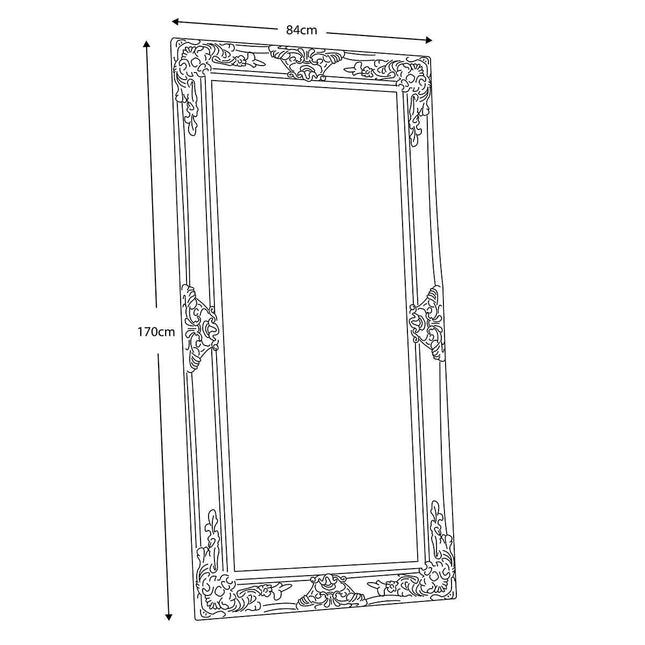 Gallery Hampshire Cream Leaner Mirror, 84 x 170cm – view 2