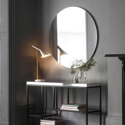 Gallery Hayle Black Round Mirror, 100cm – view 3