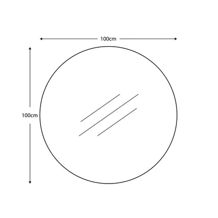 Gallery Hayle Black Round Mirror, 100cm – view 2