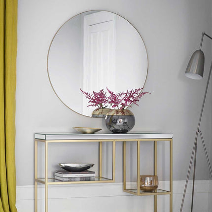 Gallery Hayle Champagne Round Mirror, 100cm – view 3