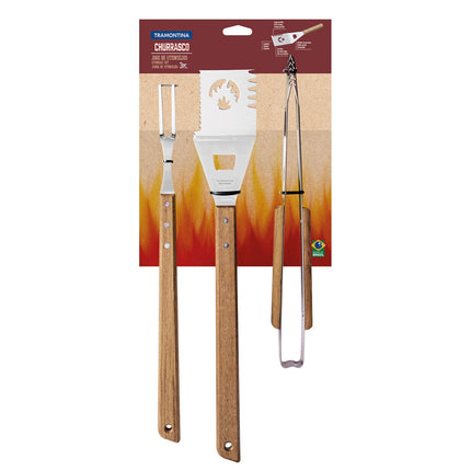 Tramontina BBQ Hardwood Tool Set, 3 Piece – view 4
