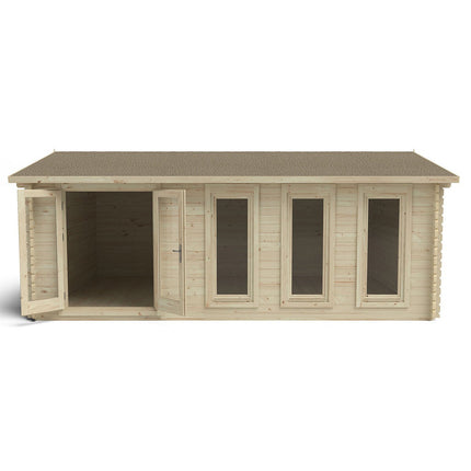 Forest Garden Haresfield 58mm Log Cabin 19ft 8" x 13ft 1" (6 x 4m) – view 5