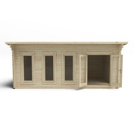 Forest Garden Harescombe 58mm Log Cabin 19ft 8" x 13ft 1" (6 x 4m) – view 4