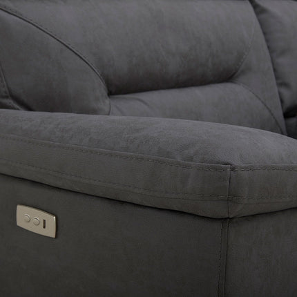 Gilman Creek Justin Grey Fabric Power Reclining Sectional Sofa – view 7