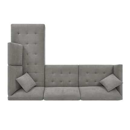 Thomasville Miles Grey Fabric Corner Sofa with Power Footrests in 2 Configurations – view 8