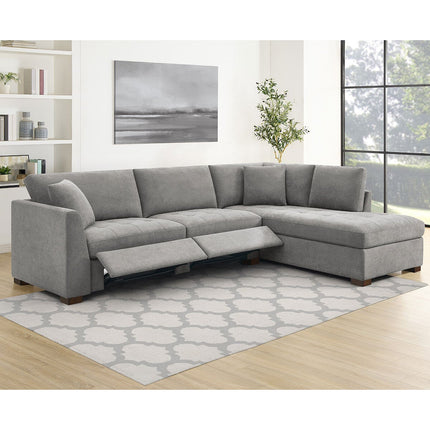 Thomasville Miles Grey Fabric Corner Sofa with Power Footrests in 2 Configurations – view 2