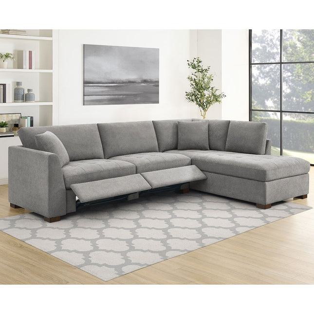 Thomasville Miles Grey Fabric Corner Sofa with Power Footrests in 2 Configurations – view 2