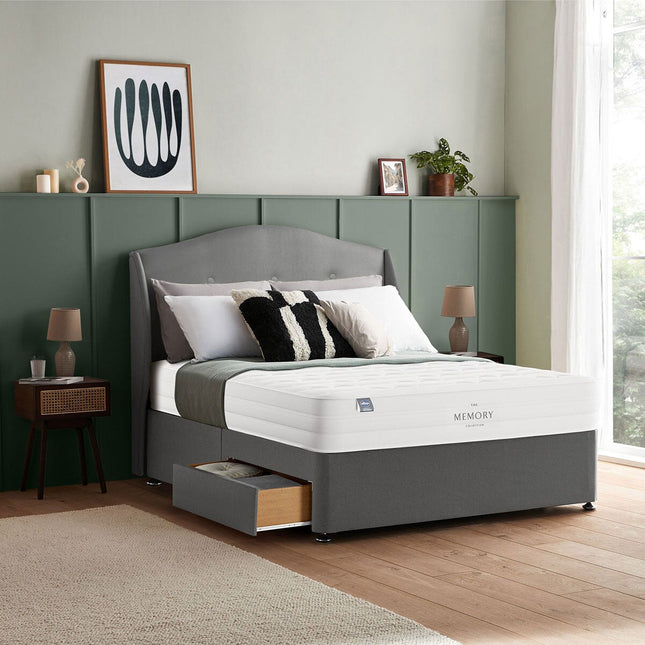 Silentnight Memory Pocket 2000 Mattress & Slate Grey Divan in 4 Sizes – view 2