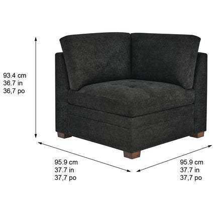 Thomasville Tisdale Dark Grey Fabric Corner Chair – view 2