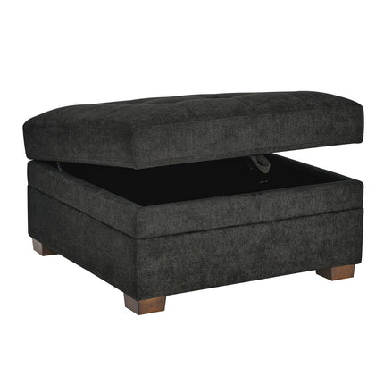 Thomasville Tisdale Dark Grey Fabric Storage Ottoman – view 5