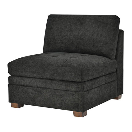 Thomasville Tisdale Dark Grey Fabric Armless Chair – view 6