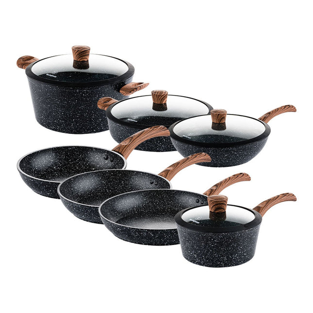 Westinghouse Special Edition Cookware Set Soft Touch, Wood Effect Handles, 11 Piece – view 2