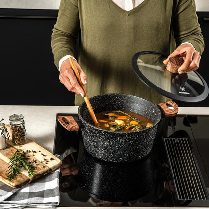 Westinghouse Special Edition Cookware Set Soft Touch, Wood Effect Handles, 11 Piece – view 5
