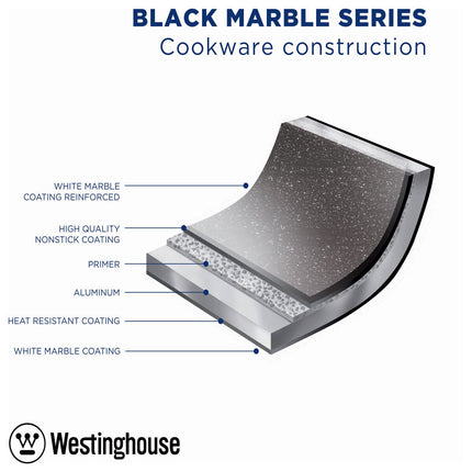Westinghouse Special Edition Cookware Set Soft Touch, Wood Effect Handles, 11 Piece – view 6