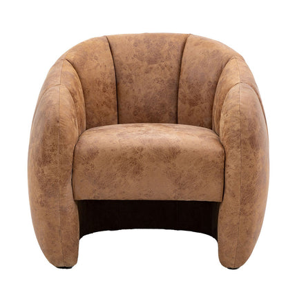 Gallery Atella Antique Tan Leather Tub Chair – view 5