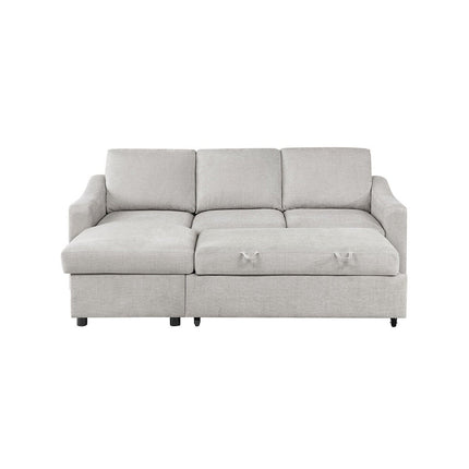 Coddle Aria Beige Fabric Convertible Sofa Bed with Chaise – view 4