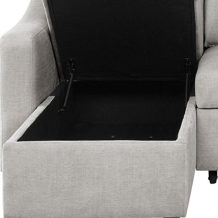 Coddle Aria Beige Fabric Convertible Sofa Bed with Chaise – view 7