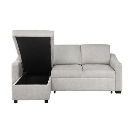 Coddle Aria Beige Fabric Convertible Sofa Bed with Chaise – view 5