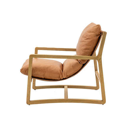 Gallery Burela Vintage Brown Leather Lounge Chair – view 7