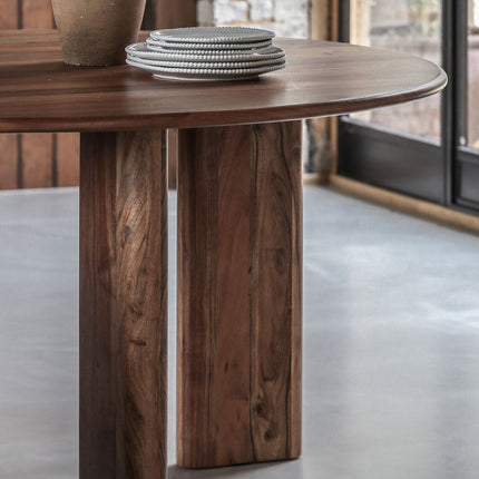 Gallery Borden Acacia Round Dining Table, Seats 4 – view 3