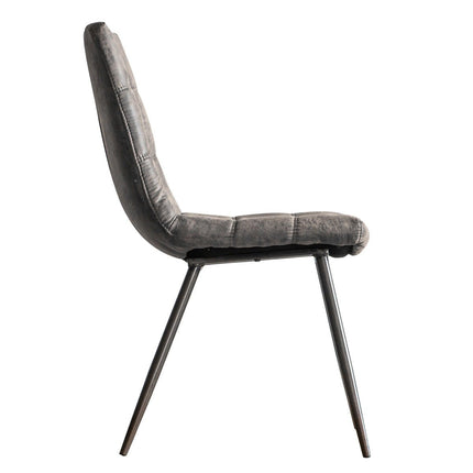 Gallery Darwin Grey Faux Leather Dining Chair, 2 Pack – view 6
