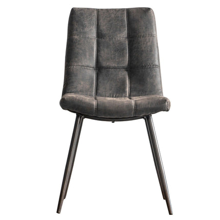 Gallery Darwin Grey Faux Leather Dining Chair, 2 Pack – view 5