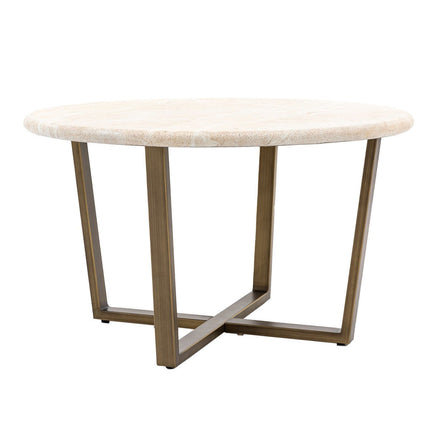 Gallery Moderna White Faux Travertine Coffee Table – view 5