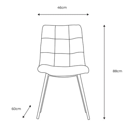 Gallery Darwin Grey Faux Leather Dining Chair, 2 Pack – view 2