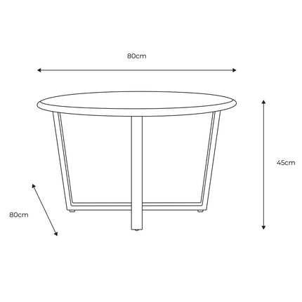 Gallery Moderna White Faux Travertine Coffee Table – view 2